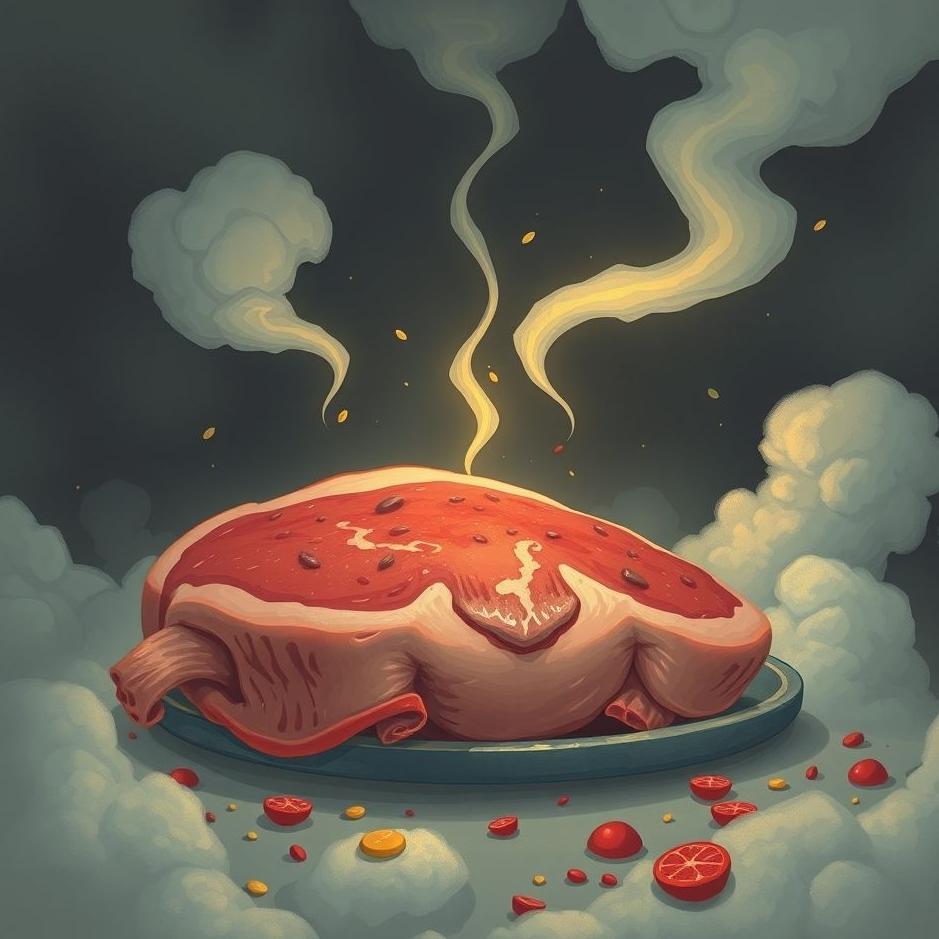 Dream : Meat spoiling in a dream