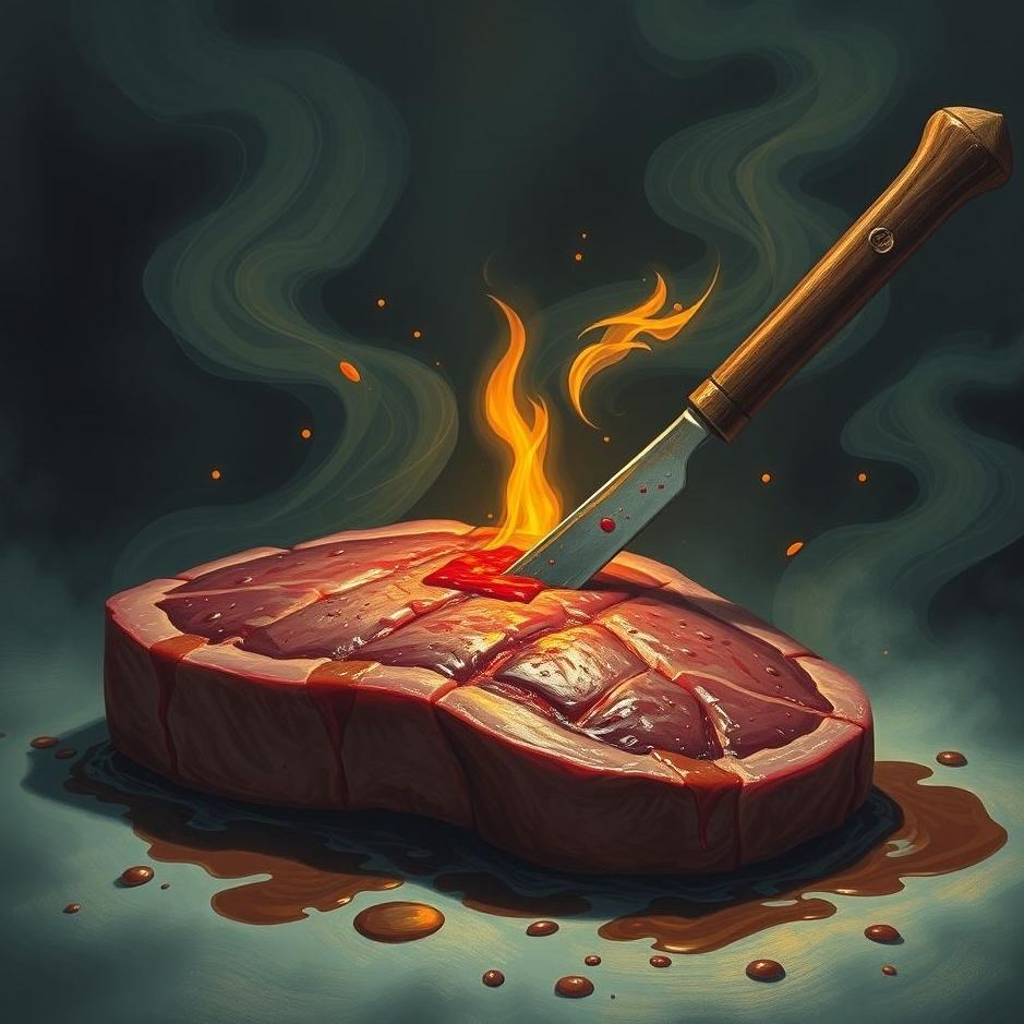Dream : Meat stabbed in a dream