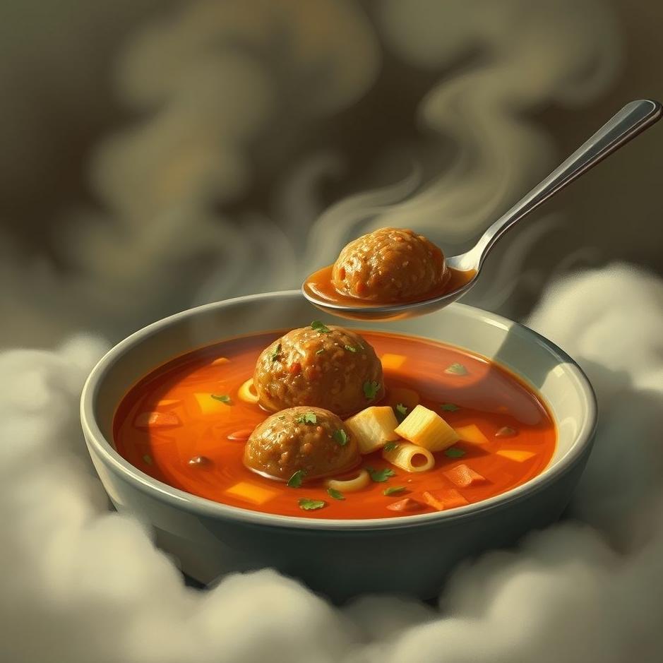 Dream : Meatball soup in a dream