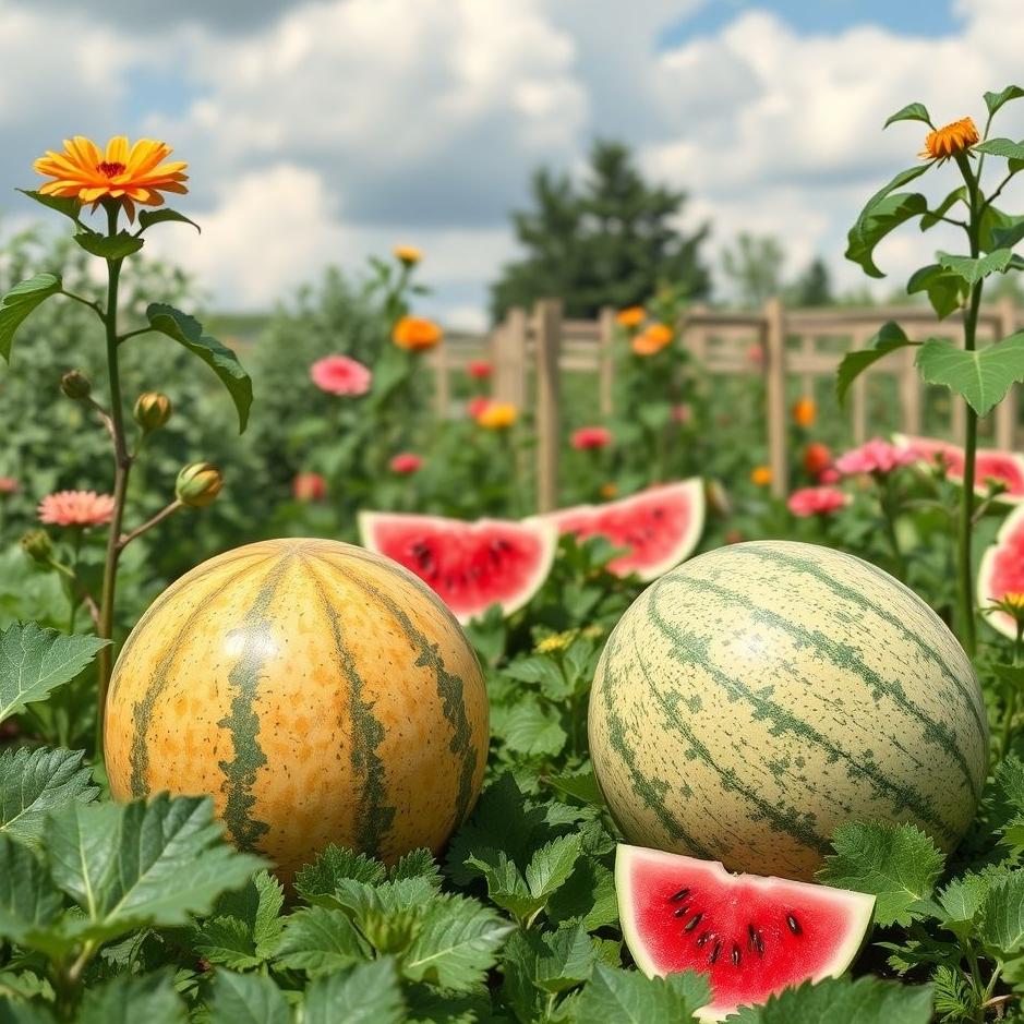 Dream : Melon and watermelon garden in a dream
