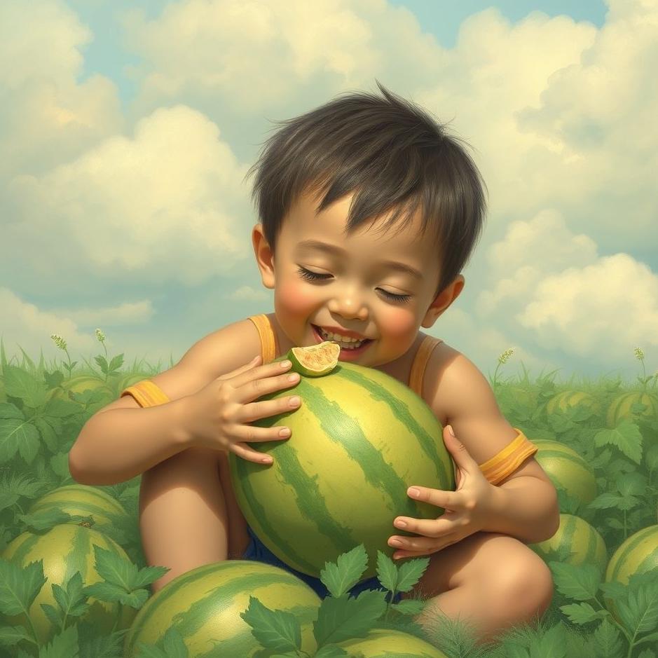 Dream : Melon picking and eating in a dream