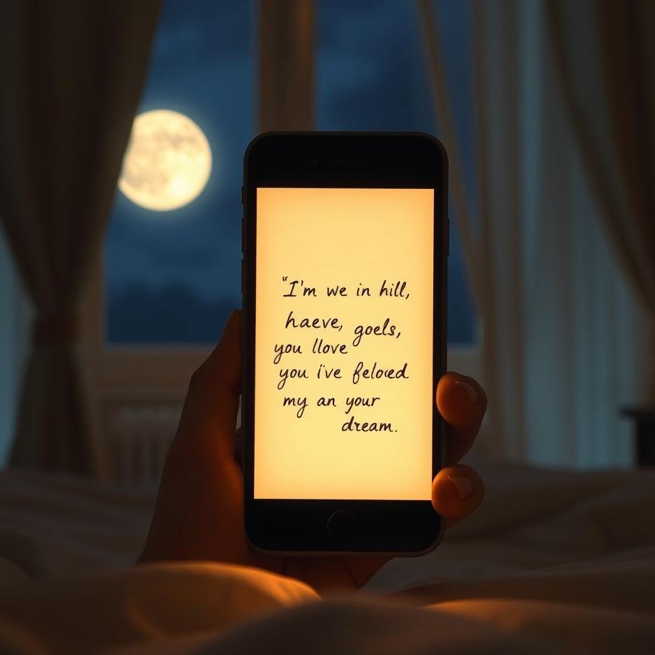 Dream : Message coming from your lover to your phone in your dream