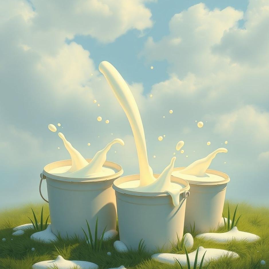 Dream : Milk in buckets in a dream