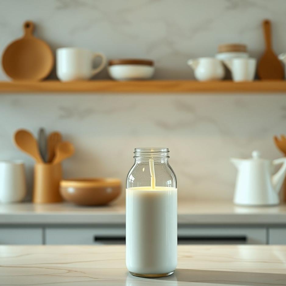 Dream : Milk in the kitchen in a dream