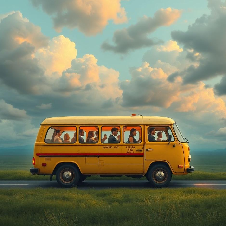 Dream : Minibus full of people in a dream