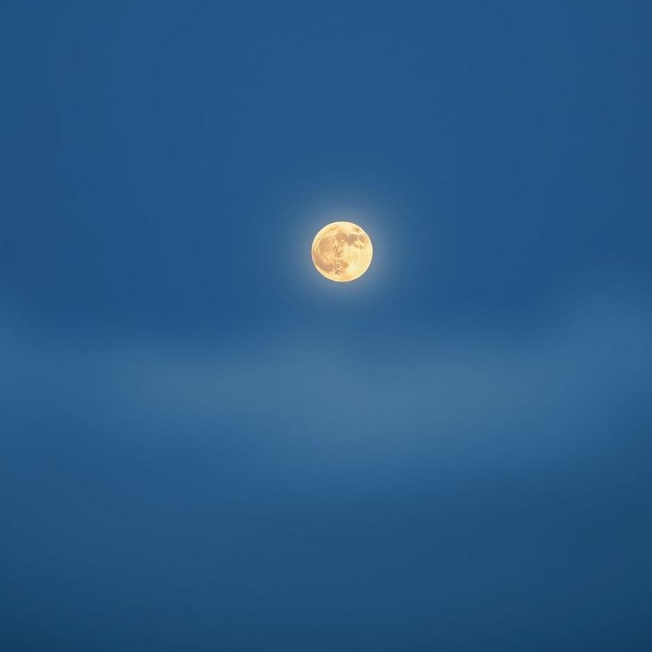 Dream : Misty moon in a dream