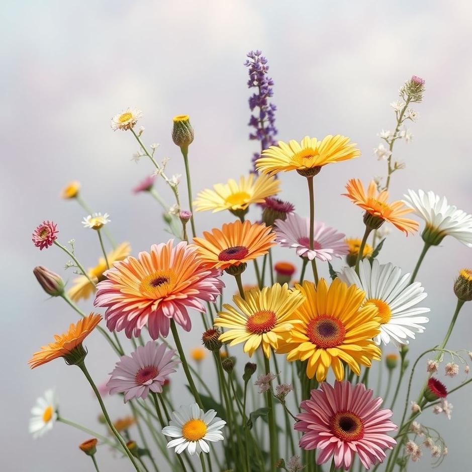 Dream : Mixed flowers in a dream