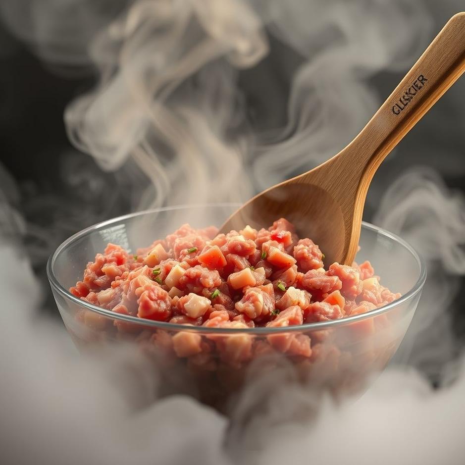 Dream : Mixing minced meat in a dream