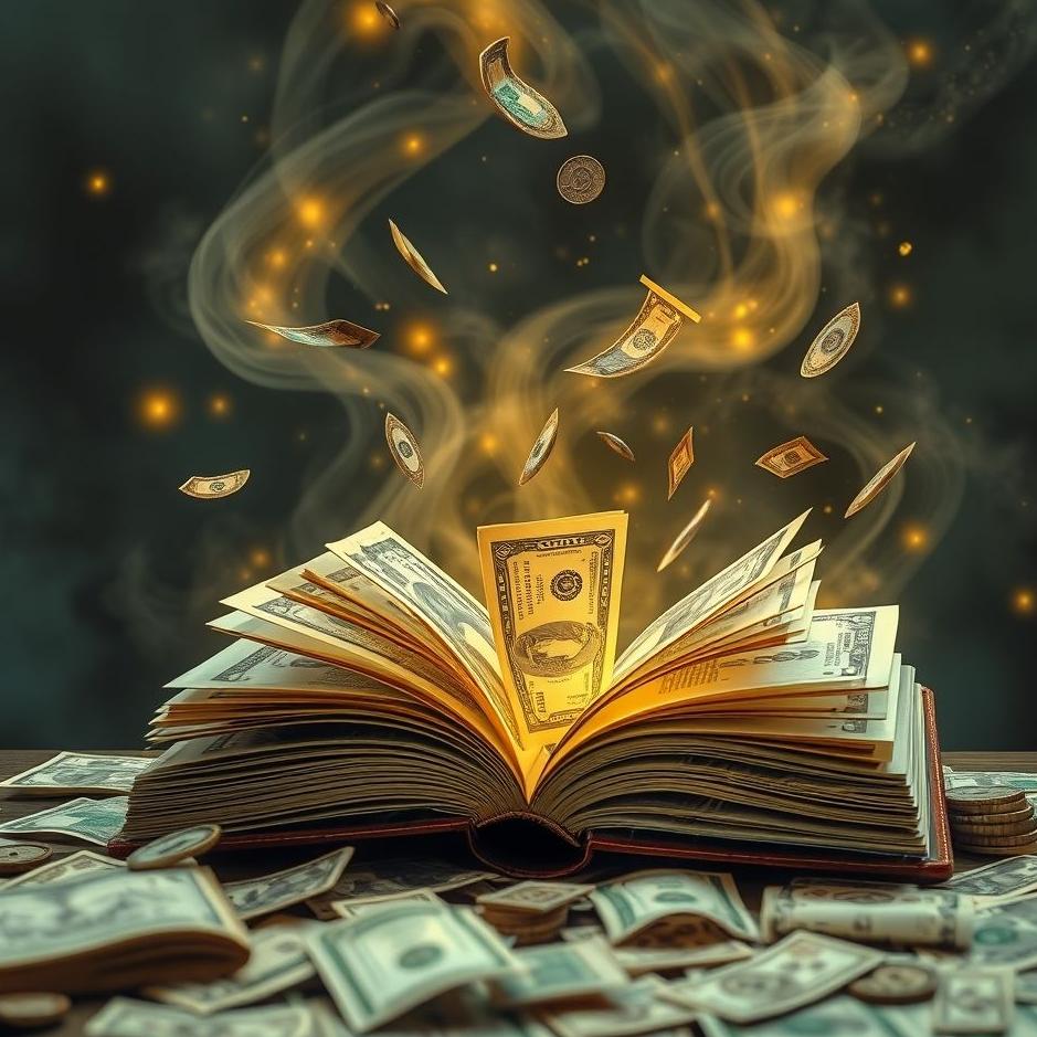 Dream : Money among books in a dream