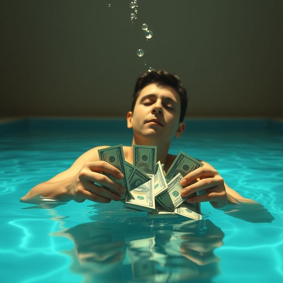 Dream : Money collecting in a pool in a dream