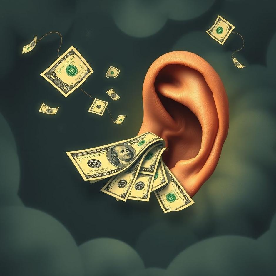 Dream : Money coming out of the ear in a dream