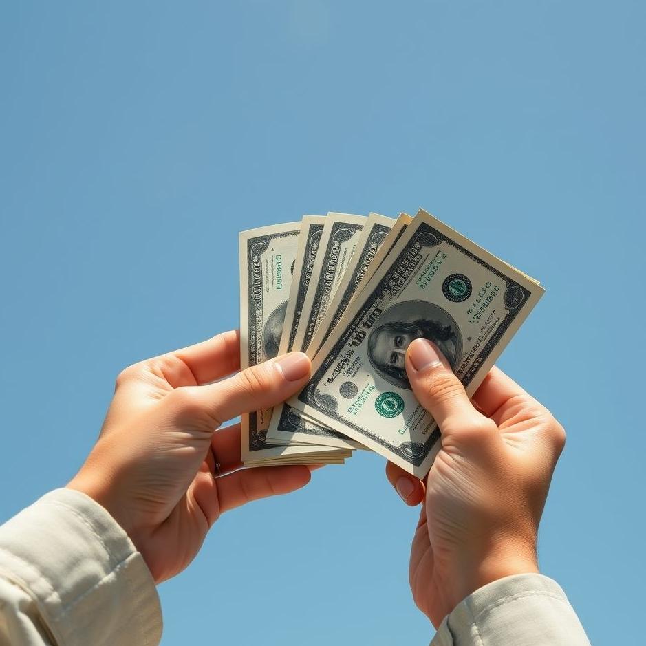 Dream : Money in both hands in a dream