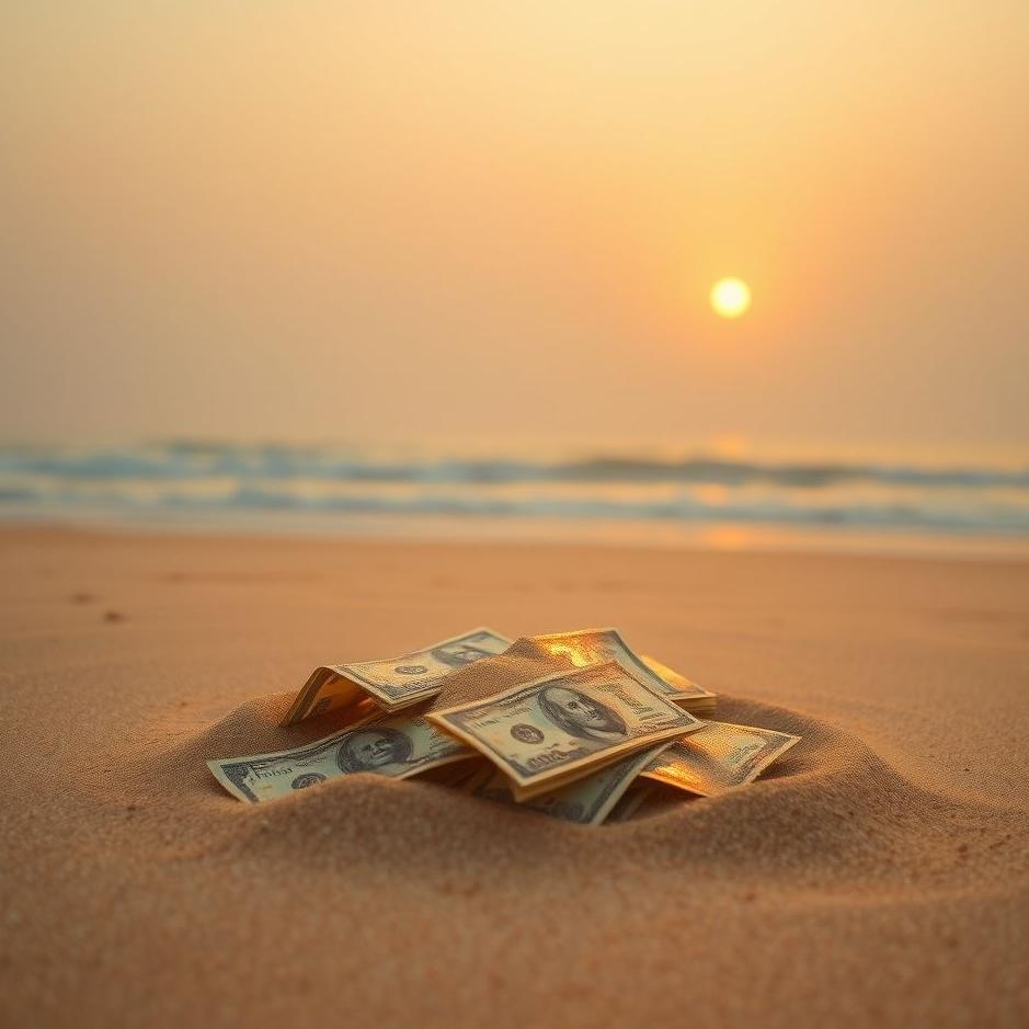 Dream : Money in sand in a dream