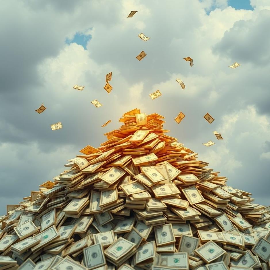 Dream : Money piling up in a dream