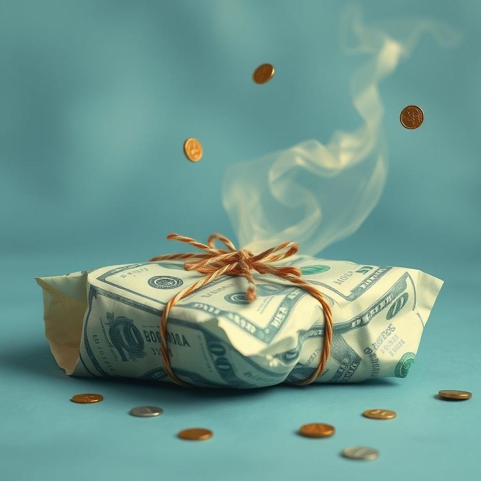 Dream : Money wrapped in paper in a dream