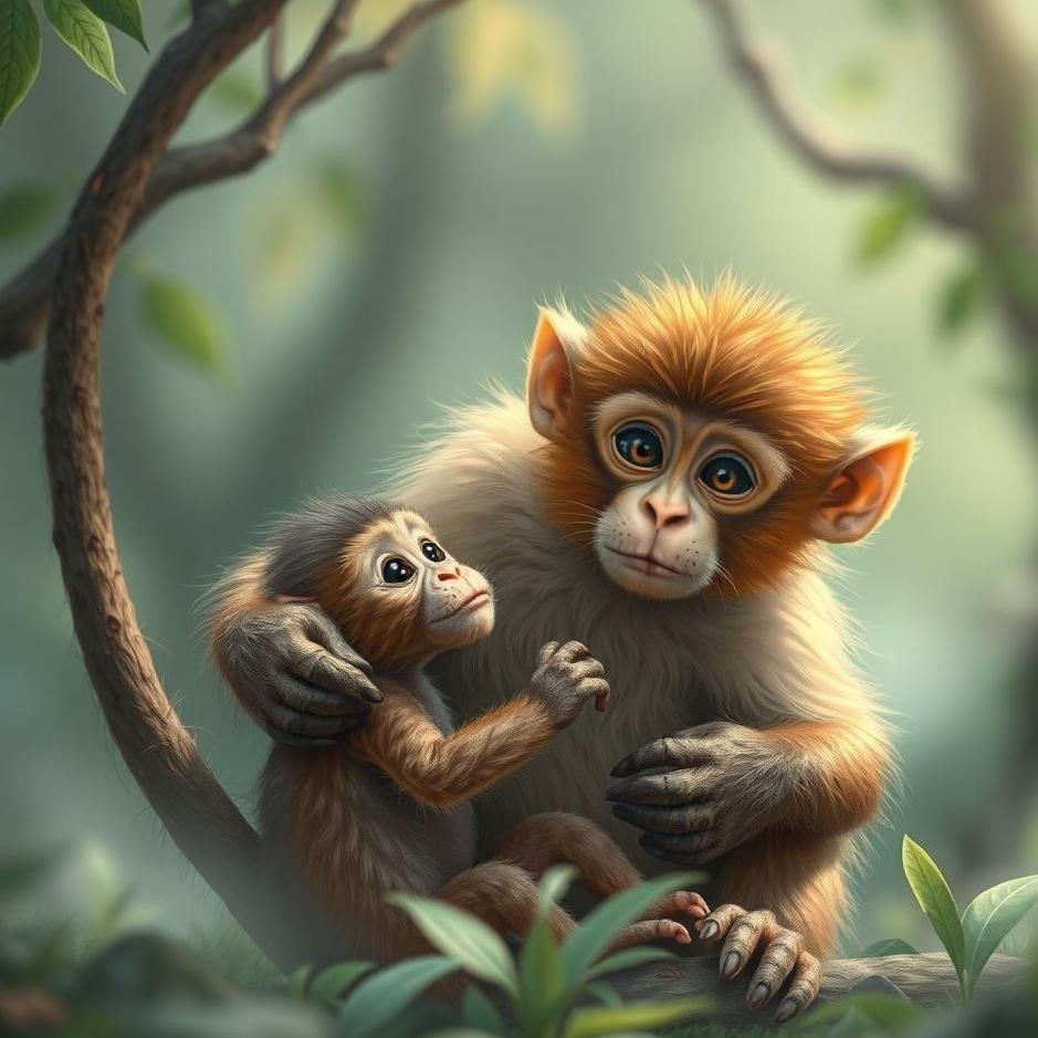 Dream : Monkey and its baby in a dream