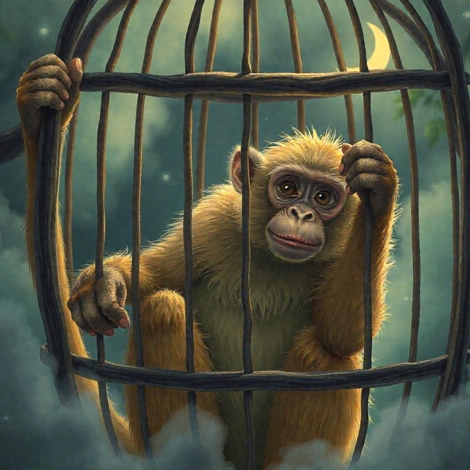 Dream : Monkey in a cage in a dream
