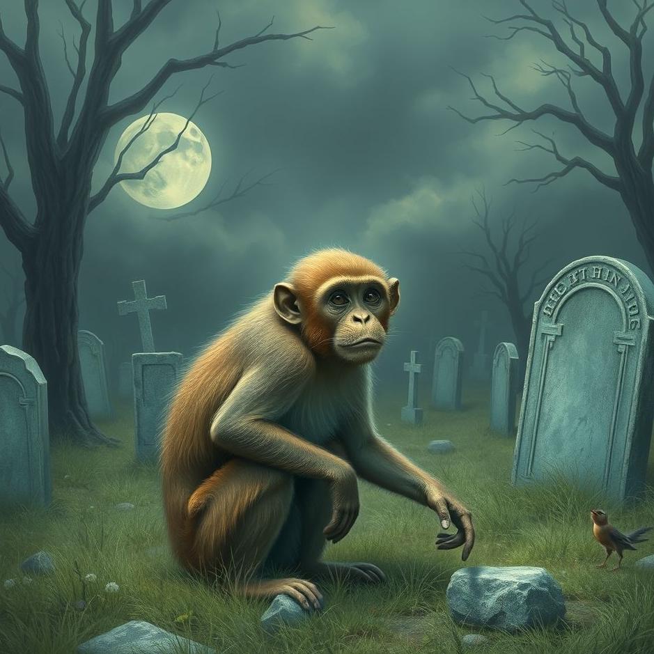 Dream : Monkey in a cemetery in a dream