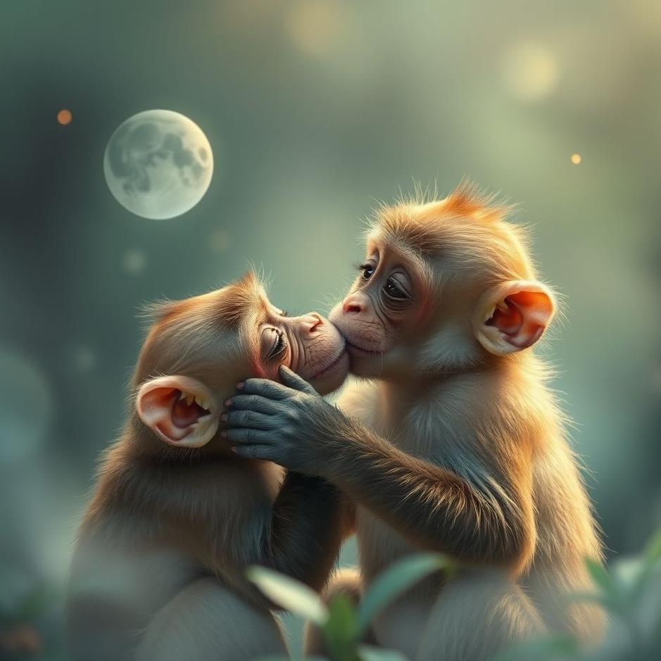 Dream : Monkey kissing in a dream