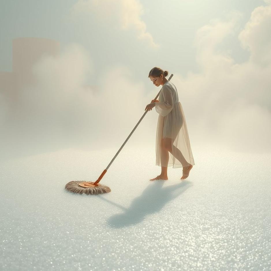 Dream : Mopping a foamy floor in a dream