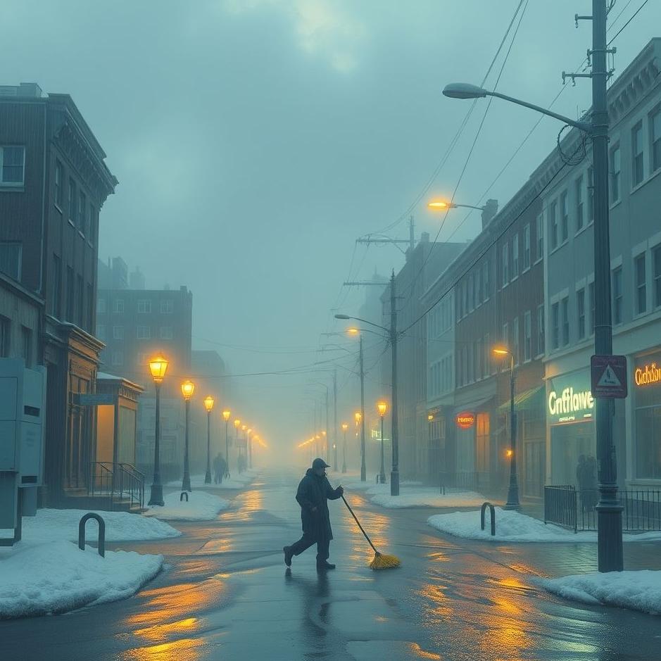 Dream : Mopping a street in a dream