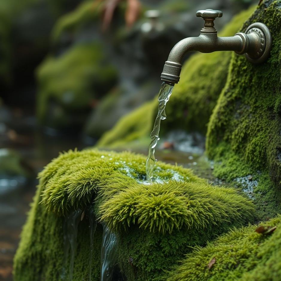 Dream : Moss flowing from the tap in a dream