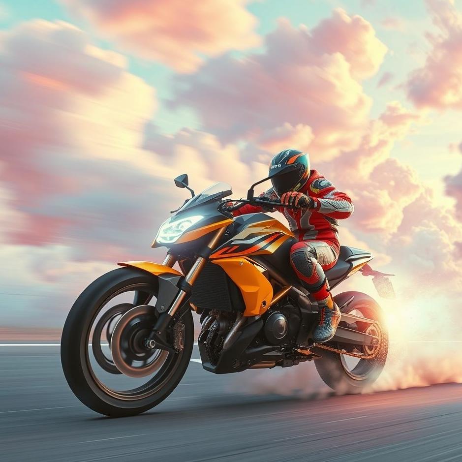 Dream : Motorbike driving fast in a dream