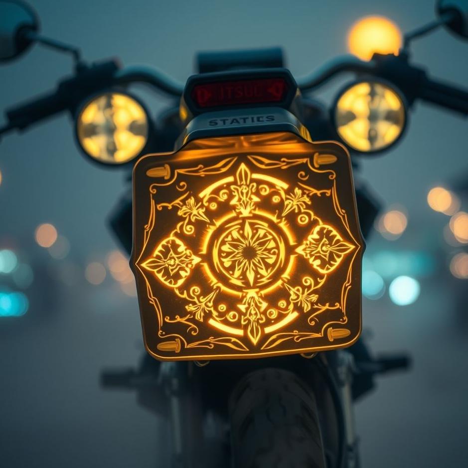 Dream : Motorcycle license plate in a dream