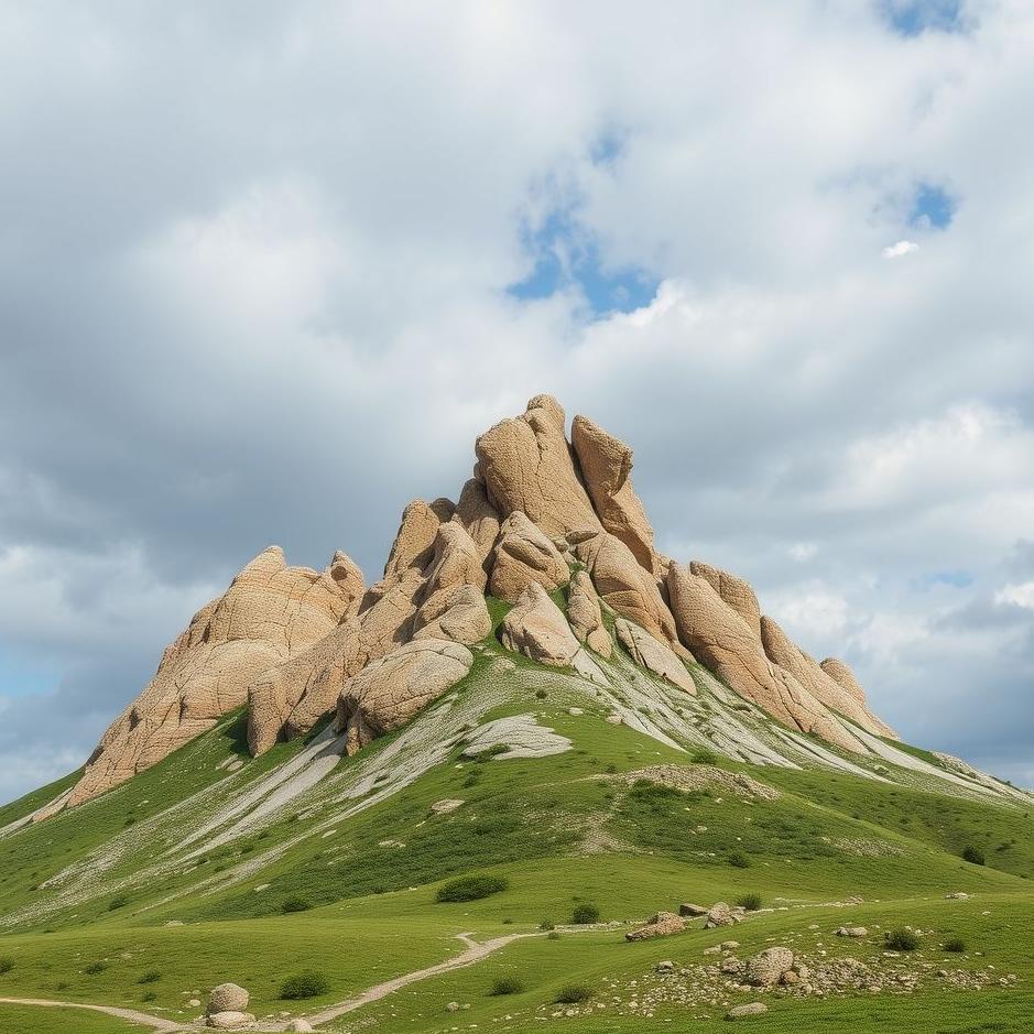 Dream : Mountain made of rocks in a dream