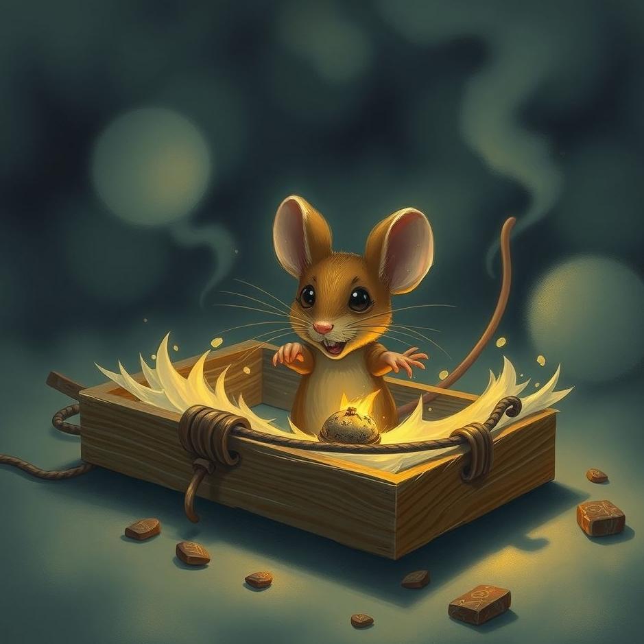 Dream : Mouse caught in a trap in a dream