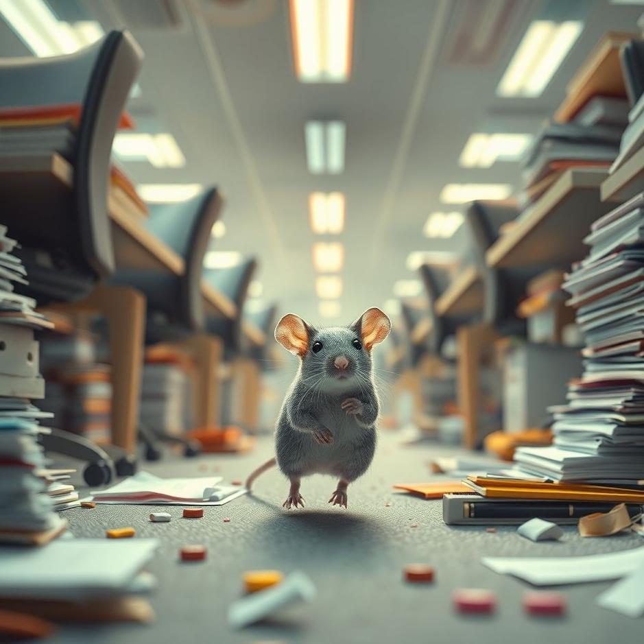 Dream : Mouse entering the workplace in a dream