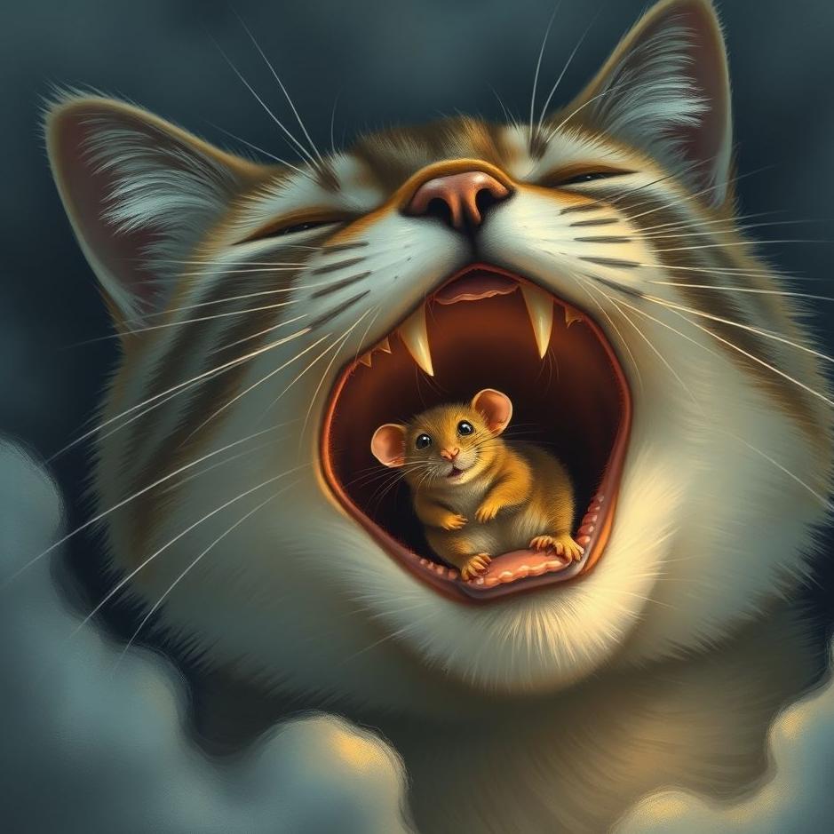 Dream : Mouse in a cat's mouth in a dream