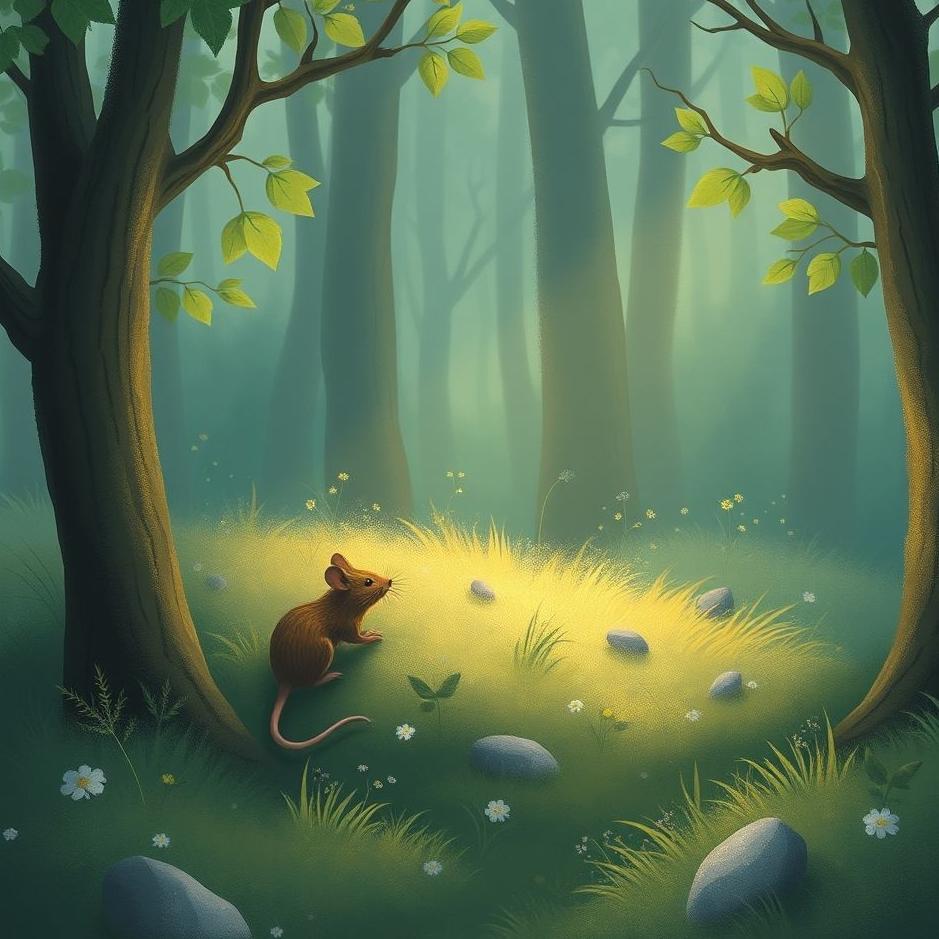 Dream : Mouse in a forest in a dream