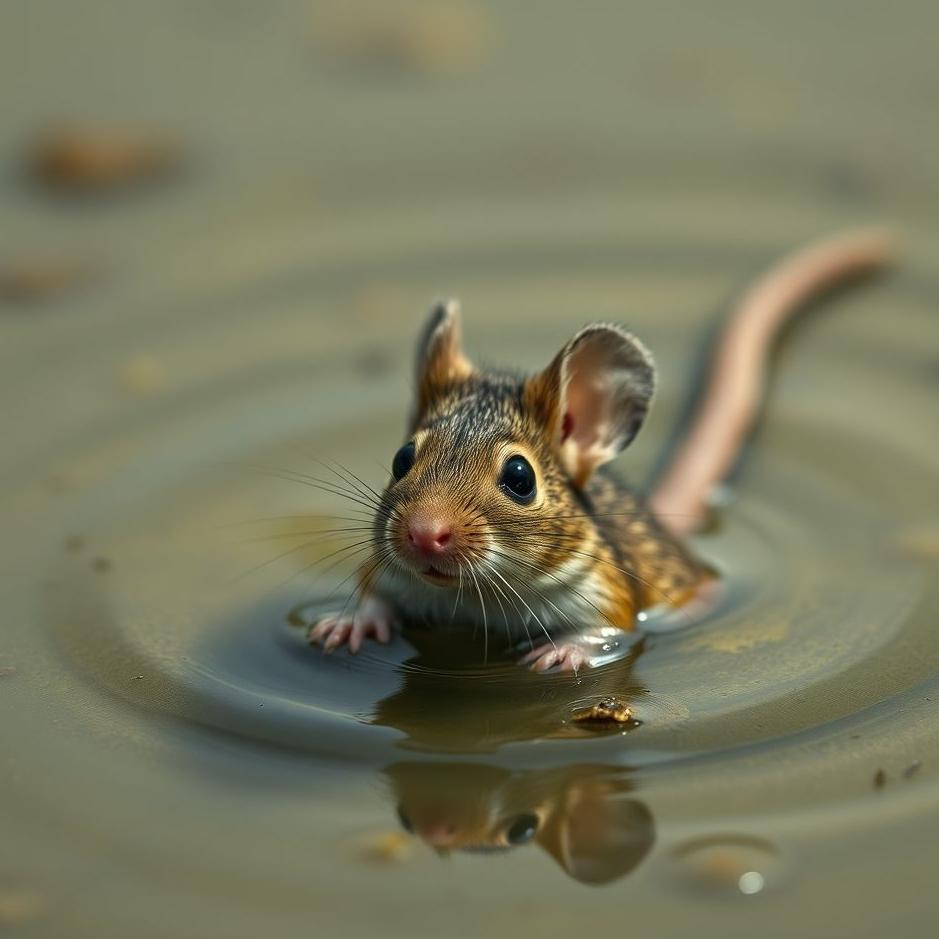 Dream : Mouse in dirty water in a dream