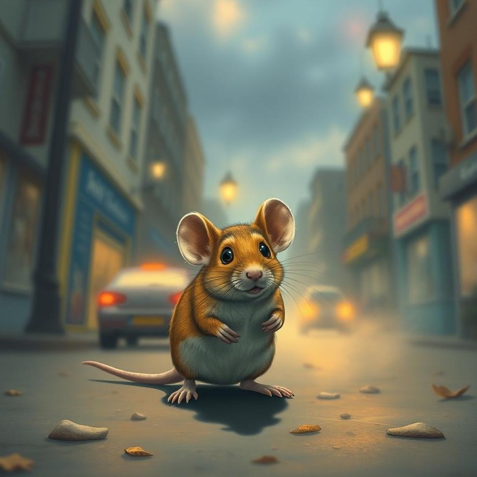 Dream : Mouse on the street in a dream