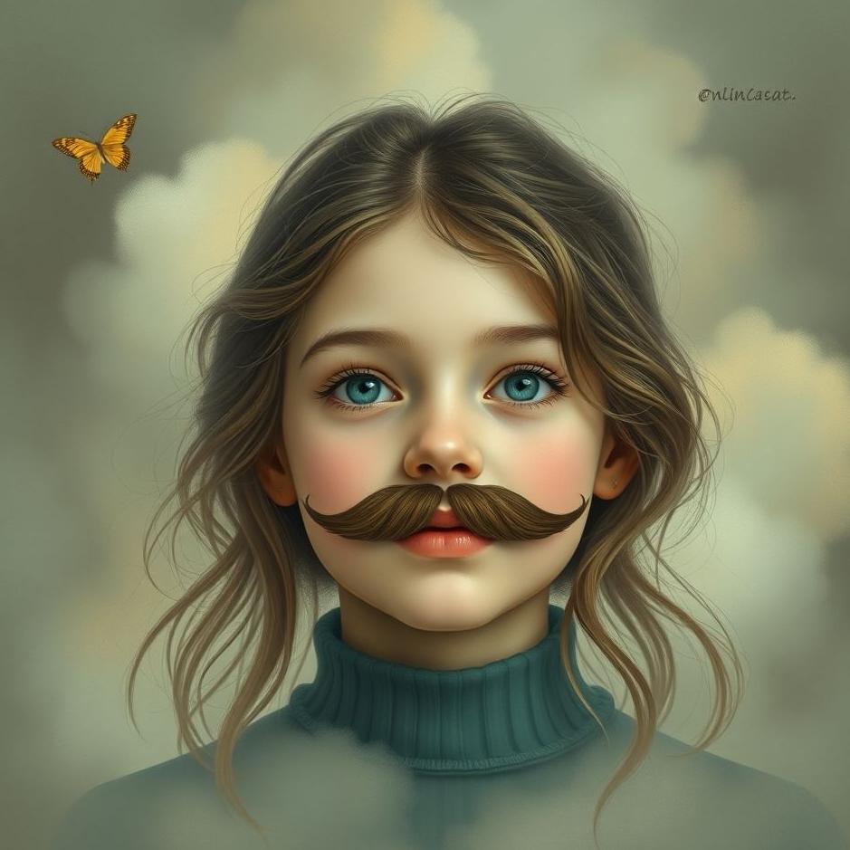 Dream : Moustache on a girl in a dream