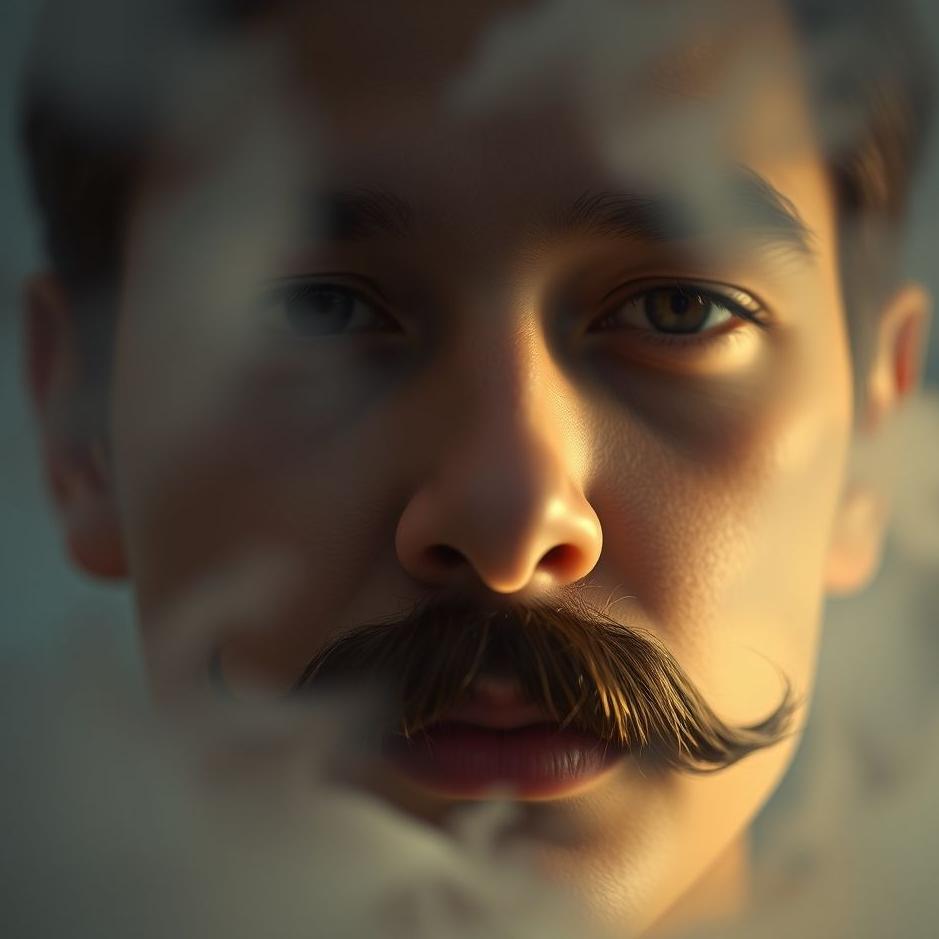 Dream : Moustache on your own face in a dream