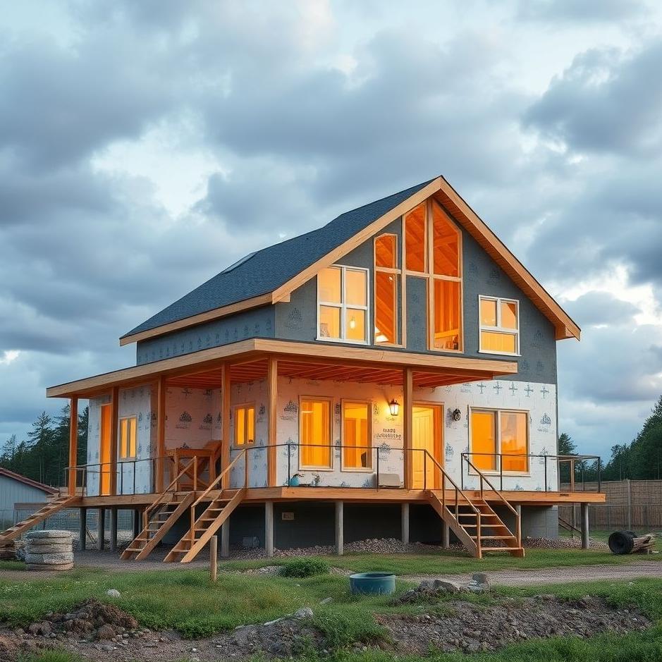 Dream : Moving into a house under construction in a dream