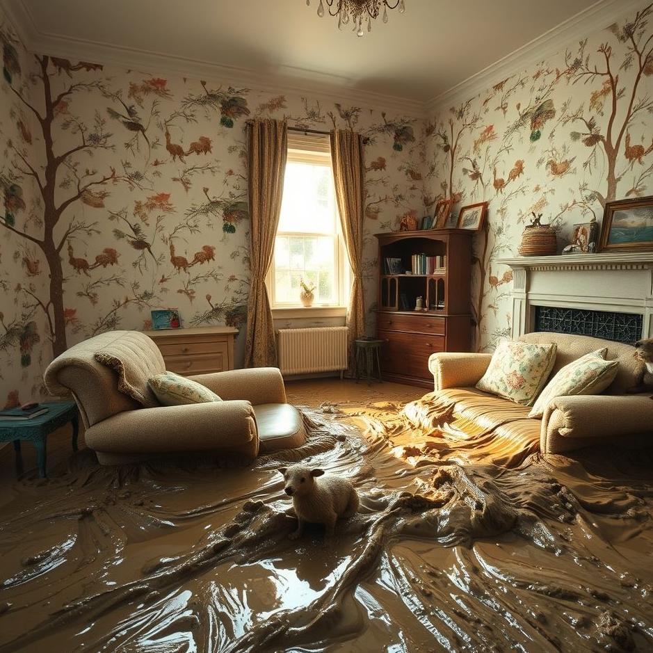 Dream : Mud at home in a dream