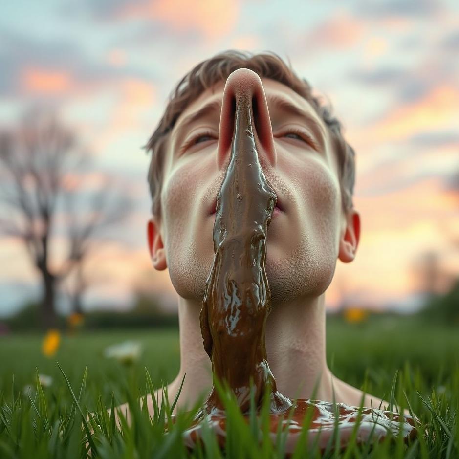 Dream : Mud flowing from your nose 