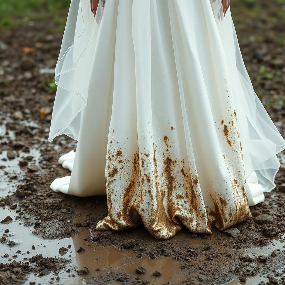 Dream : Mud on a wedding dress in a dream
