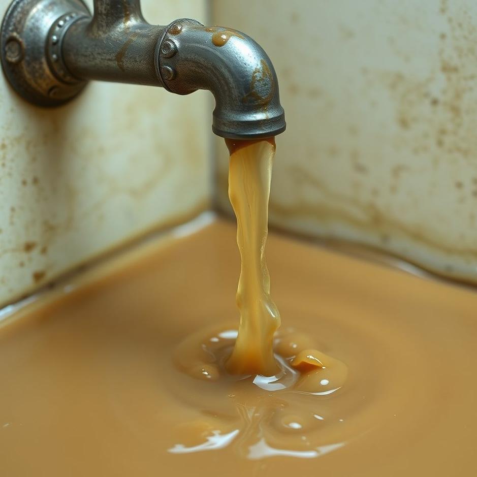 Dream : Muddy water flowing from the tap in a dream