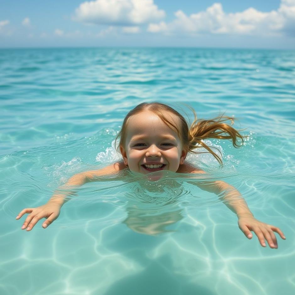 Dream : My daughter swimming in the sea in a dream