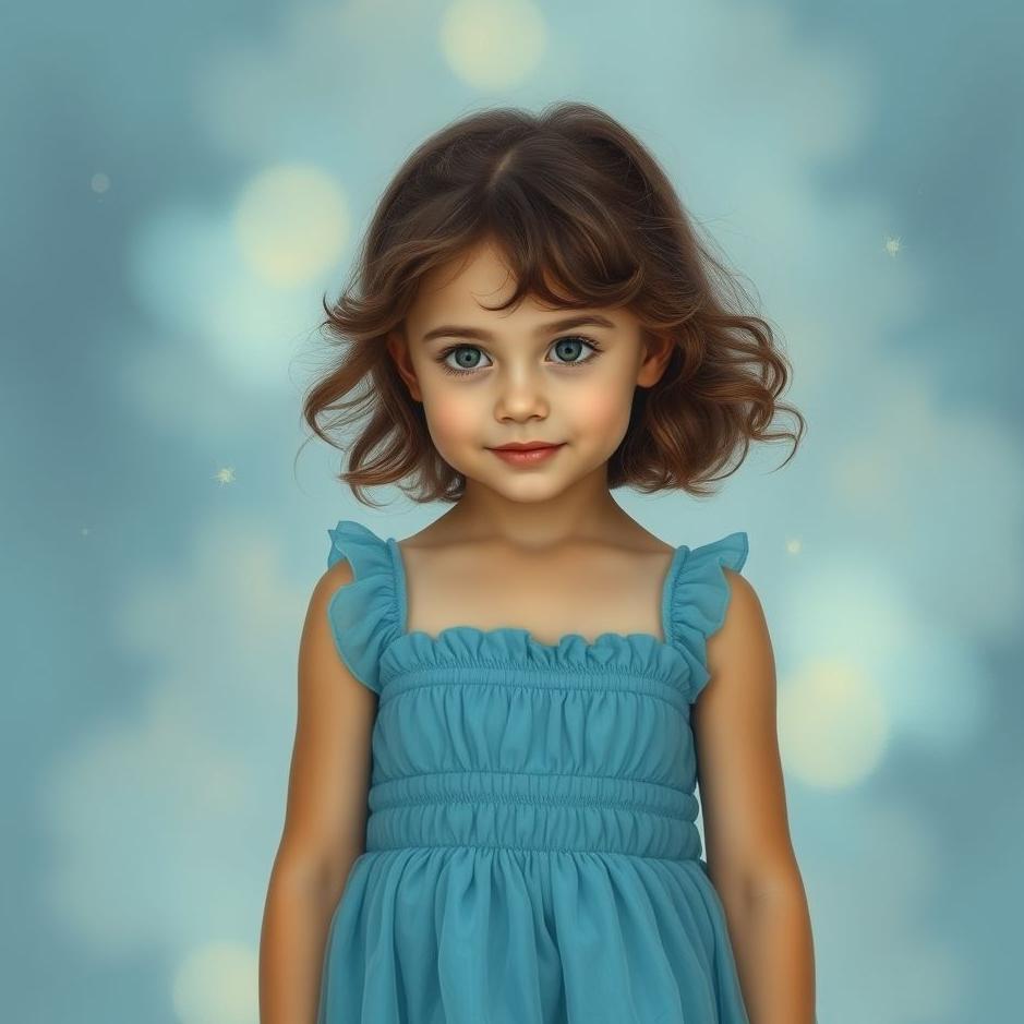 Dream : My daughter wearing a blue dress in a dream