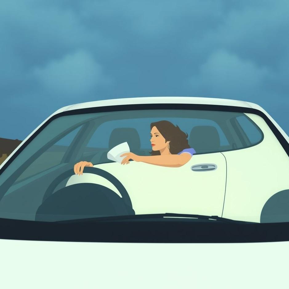Dream : My wife driving a white car in a dream