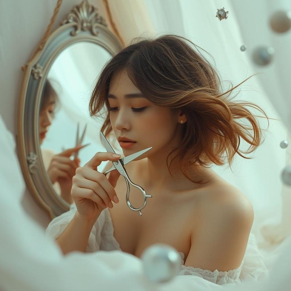 Dream : Myself cutting my hair in a dream