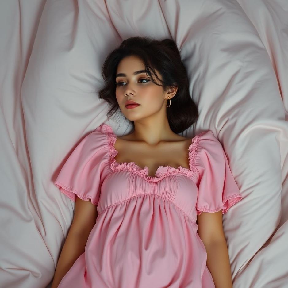 Dream : Myself wearing a pink nightgown in a dream