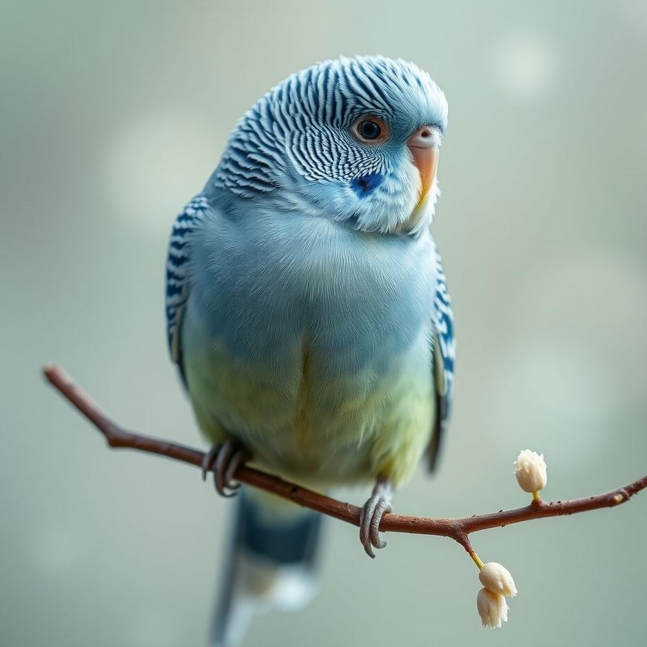 Dream : Navy blue budgie in a dream
