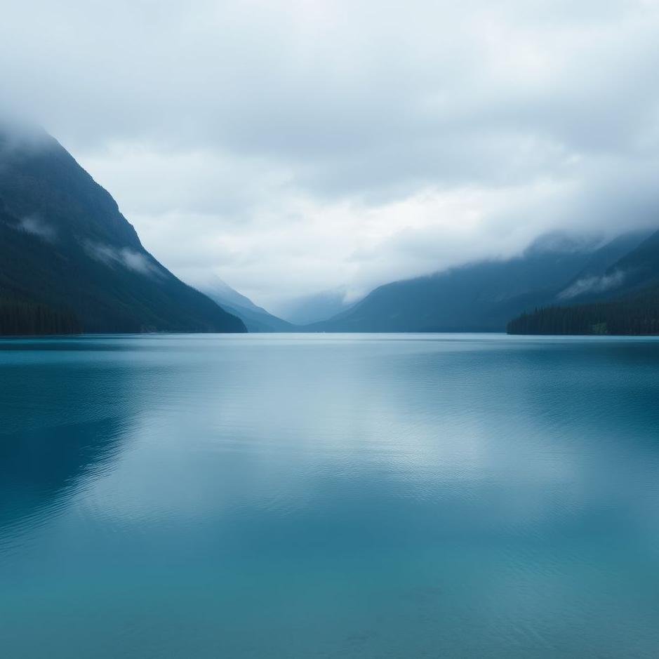 Dream : Navy blue lake in a dream