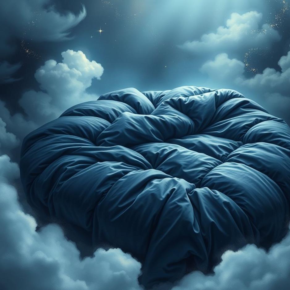 Dream : Navy blue quilt in a dream